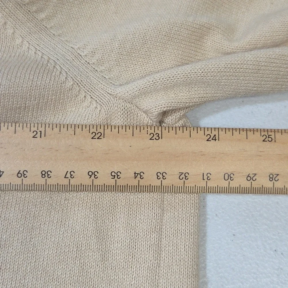 G.H. Bass & Co Men's Sweater XL‎ Beige Tan Cotton Blend Long Sleeve Crewneck...